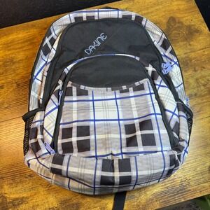 Dakine Campus Plaid Backpack Blue Black White Insulated Cooler Pocket Bag